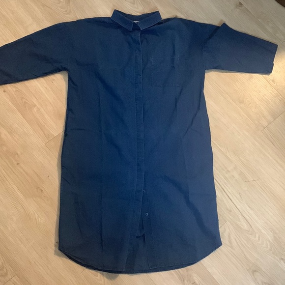 COS Oversize Denim Shirt Dress - Picture 2 of 5